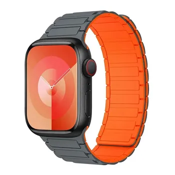 Магнитный спортивный ремешок для Apple Watch Ultra 2 49 мм 46 мм 45 мм 44 мм 42 мм 38 мм 40 мм 41 мм Силиконовый ремешок для iWatch Series 10 9 8 7 6 5 Se Loop 38mm 40mm 41mm
