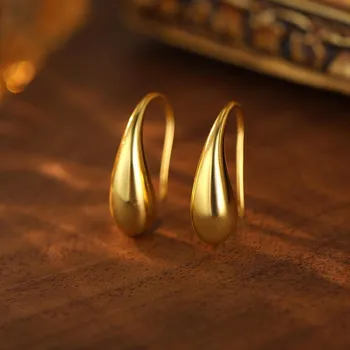Серебряные серьги-капли Banyan Tree S999 — минималистичная элитная мода осень/зима для женщин. ES2929; 99 Silver белого золота
