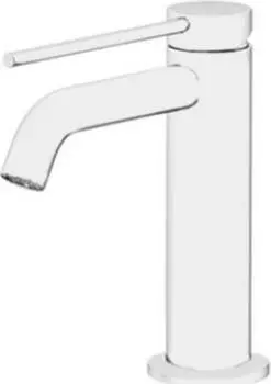 Смеситель для раковины Gattoni Circle Two 9144/91BO с донным клапаном белый матовый