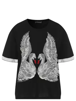 Футболка хлопковая с принтом ALEXANDER MCQUEEN