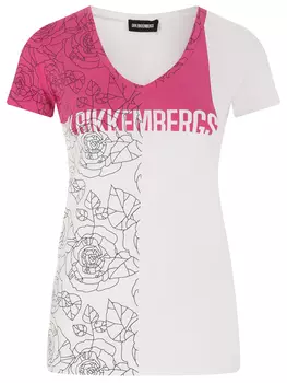 Футболка хлопковая с принтом DIRK BIKKEMBERGS