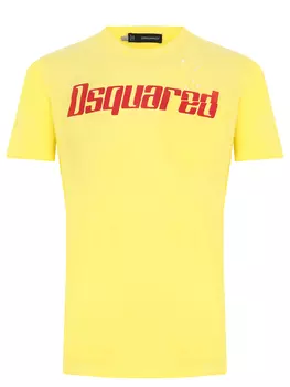 Футболка хлопковая с принтом DSQUARED2