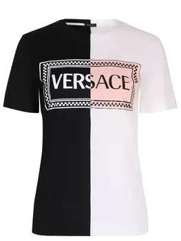 Футболка хлопковая с принтом VERSACE