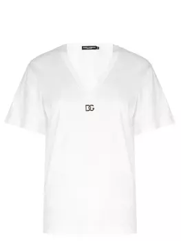 Футболка хлопковая с логотипом DOLCE & GABBANA