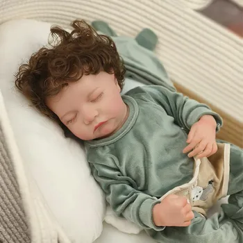 Кукла-реборн, игрушка, смешанная силиконовая виниловая кукла, готовая 3D-рисованная кожа, вены, художественная коллекция, кукла, подарок для девочек 45cm