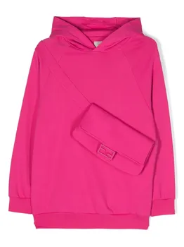 Худи с логотипом FF Fendi Kids, розовый