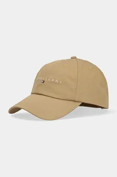 Хлопковая кепка с козырьком Tommy Jeans, бежевый