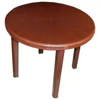 стол круглый 90x90x71см шоколад пластик