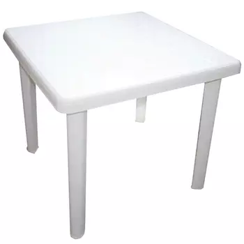 стол квадратный 80x80x71см белый пластик