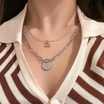 Модное многослойное ожерелье с подвеской в виде сердца и змеи для женщин, Золотая цепочка с бабочкой, ожерелья, колье, подарки, ювелирные изделия CS5327202
