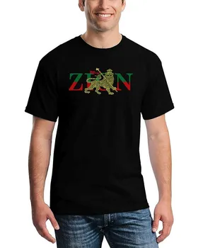 Мужская футболка Zion - One Love Word Art LA Pop Art, черный