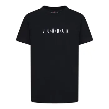 Футболка детская с надписью JDB MJ EMB Crew Jordan Nike, чёрный