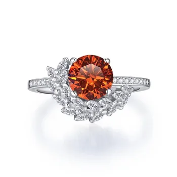 Кольца Bague Ringen 8 мм с муассанитом для очаровательных женщин с оригинальным сертификатом GRA S925, ювелирные изделия, обручальное кольцо, ювелирные изделия 5 синий
