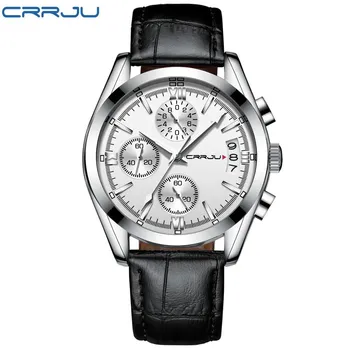 CRRJU-2217 Мужские многофункциональные часы Новые деловые повседневные часы с ремешком для мужчин