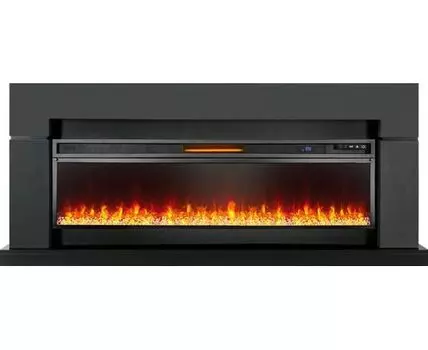 Каминокомплект Lindos Graphite Grey (линейный) с очагом Vision 60 LED