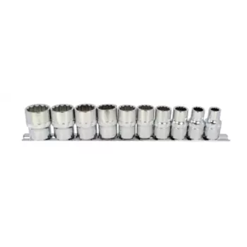 Licota TBS-22002 Набор торцевых головок 1/4" 12 гр. 3/16"-9/16" 10пр. на линейке