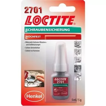 LOCTITE 195911 Фиксатор высок..прочности для неактивных металлов (блистер), 5 мл LOCTITE 2701 5ML