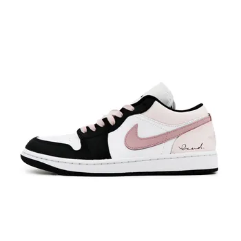 Баскетбольные кроссовки Air 1 Vintage женские с низким верхом, цвет черный/белый/розовый Jordan