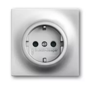 2011-0-3845 (20 EUC-783), Розетка SCHUKO 16А 250В, серия impuls, цвет серебристый металлик, ABB
