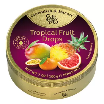 Леденцы Cavendish &amp; Harvey Tropical Fruit Drops 200г