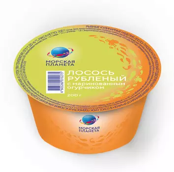 Лосось рубленный подкопч с маринованным огурчиком Морская планета 200г
