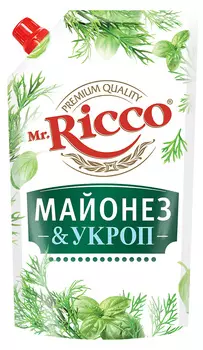 Майонез Mr.Ricco майонез &amp; укроп 50% 375г д/п
