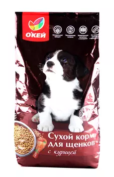 Корм сухой д/щенков ОКЕЙ с курицей 600г