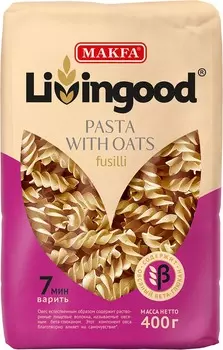 Макаронные изделия Livingood овсяные Fusilli 400г