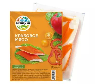 Крабовое мясо Меридиан 200г