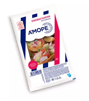 Крабовые палочки Премиум А'море 200г