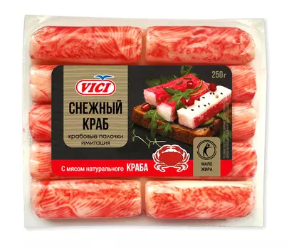 Крабовые палочки с мясом натурального краба Vici 250г