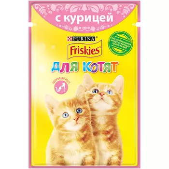 Корм влажный Friskies для котят с курицей в подливе 85г