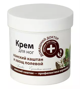 Крем д/ног Домашний Доктор п/трещин и мозолей конский каштан и хвощ полевой 250мл
