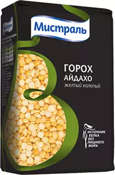 Крупа горох Мистраль желтый колотый 500г