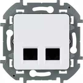 Розетка компьютерная Legrand Inspiria 2 разъема RJ 45 6 UTP, цвет - белый