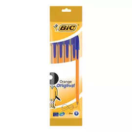 Ручка BIC Оранж, тонкая линия, синяя 4 шт