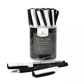 Ручка масляная Lorex B&amp;W Marble синяя 0,7 мм