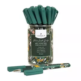 Ручка масляная Lorex Shine Like a Flower синяя 0,5 мм
