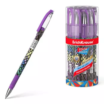 Ручка шариковая Erich Krause ColorTouch Purple Python синяя