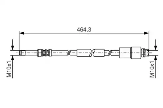 шланг тормозной задний! L=460\ MB Sprinter (906) 5-t 06> 1 987 481 541 BOSCH