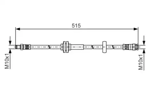 шланг тормозной! передний\ Citroen Jumper,Peugeot Boxer 2.2/3.0 06> 1 987 481 482 BOSCH
