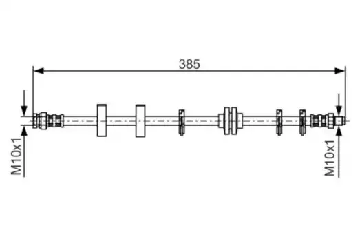 шланг тормозной передний! L=385\ Fiat Tempra/Tipo 1.4-1.7D 88-95 1 987 476 438 BOSCH