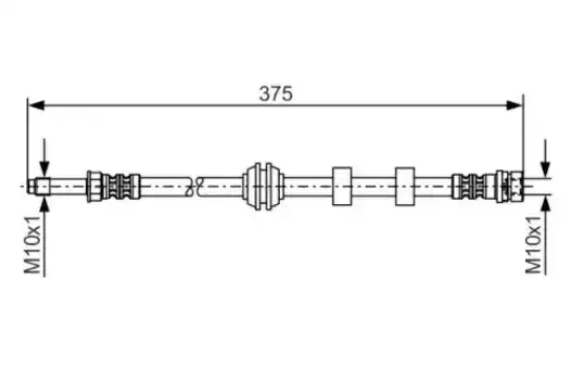 шланг тормозной передний! L=420\ Ford Mondeo 1.6-2.5 93> 1 987 476 626 BOSCH
