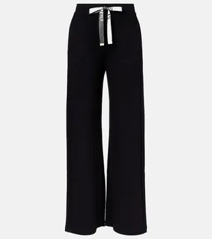 Потенца утеплённые спортивные брюки из хлопковой смеси S Max Mara, черный