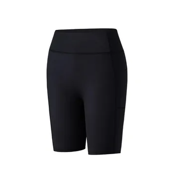 Anta Training Series Solid Color Mid-Rise Breathable Versatile Tight Sports Shorts Women shorts Black 962527306-5 XS
