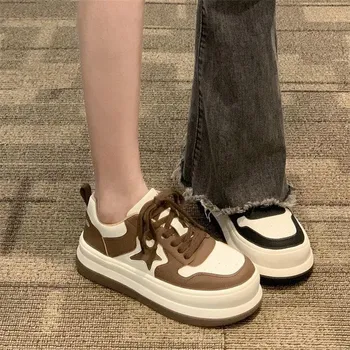 Женские кроссовки Haute Qualit Mode Chaussures с закругленной головкой и плоской пластиной Chaussures 35 чёрный
