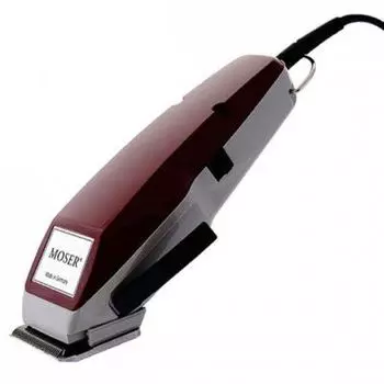 MOSER 1400-0051 Машинка для стрижки вибрационная + универсальная насадка, Бордовая