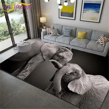Домашний декор с изображением слона, мягкие коврики для ванной комнаты и гостиной, ковры для гостиной, коврик для кухни, напольный коврик, коврик для спальни 60cm x 90cm