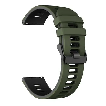 Силиконовый ремешок 20 мм 22 мм для Samsung Galaxy Watch 3 41 мм 45 мм Gear S3 Smart Watch Band для Huawei Watch GT3 GT2 42 мм 46 мм 20mm Universal серый/чёрный