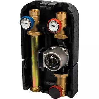 Насосная группа с прямым контуром 1 1/4" с насосом Grundfos UPSO 25-65 в теплоизоляции DN 32 STOUT